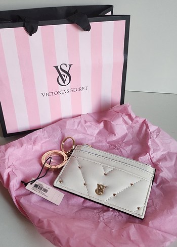Victoria's Secret Beyaz Deri Fermuarlı Cüzdan - Görsel 2
