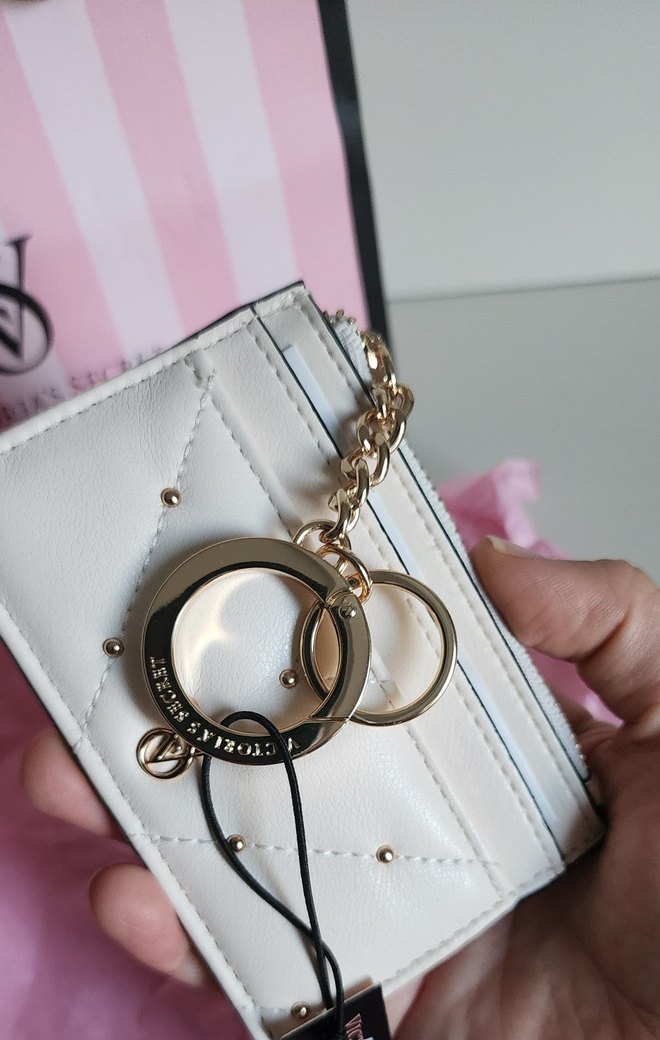 Victoria's Secret Beyaz Deri Fermuarlı Cüzdan - Görsel 5