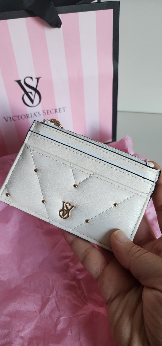 Victoria's Secret Beyaz Deri Fermuarlı Cüzdan - Görsel 3