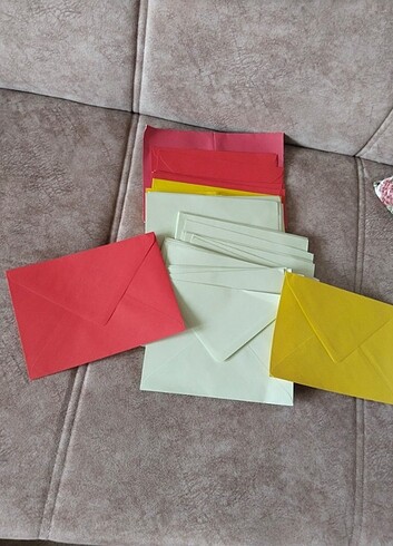  55 adet renkli zarf 