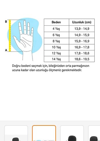 Decathlon Wedze Siyah Erkek Çocuk Kayak eldiveni - Görsel 6