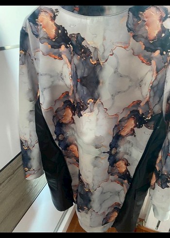 deri detaylı tunik XL ama kalıbı geniştir XXL da giyebilir - Görsel 5