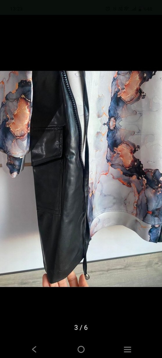 deri detaylı tunik XL ama kalıbı geniştir XXL da giyebilir - Görsel 3