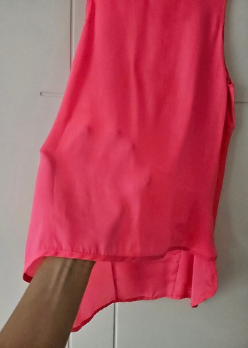 Pembe Saten Hamile Kolsuz Bluz - Görsel 3