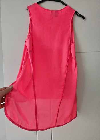 Pembe Saten Hamile Kolsuz Bluz - Görsel 2