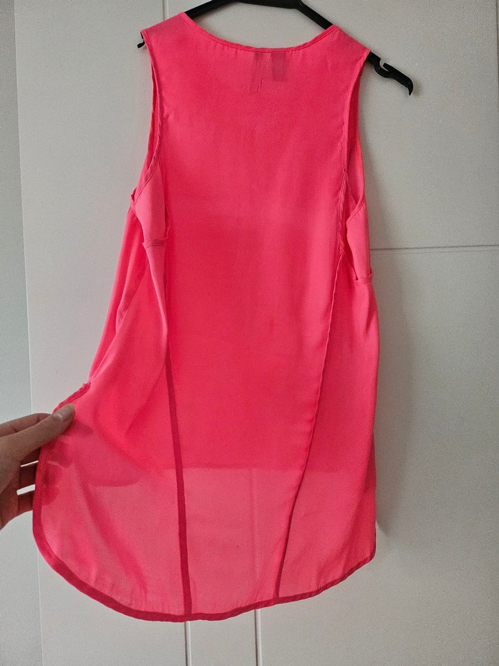 Pembe Saten Hamile Kolsuz Bluz - Görsel 2