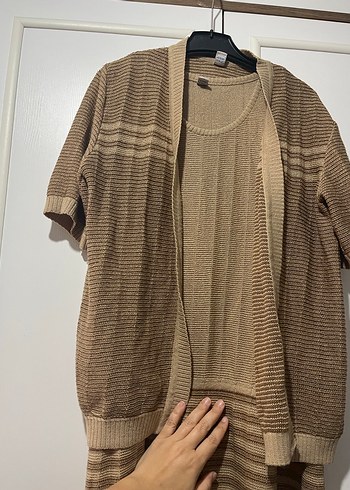 Bej Kadın Uzun Pilili Triko Elbise - Görsel 4