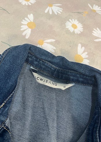 Mavi Düğmeli Kadın Denim kot Ceket - Görsel 3