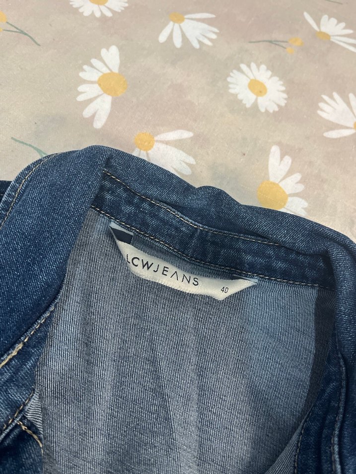 Mavi Düğmeli Kadın Denim kot Ceket - Görsel 3