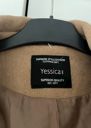 Bej Kadın Süet Midi Boy Düğmeli Kaban - Görsel 4