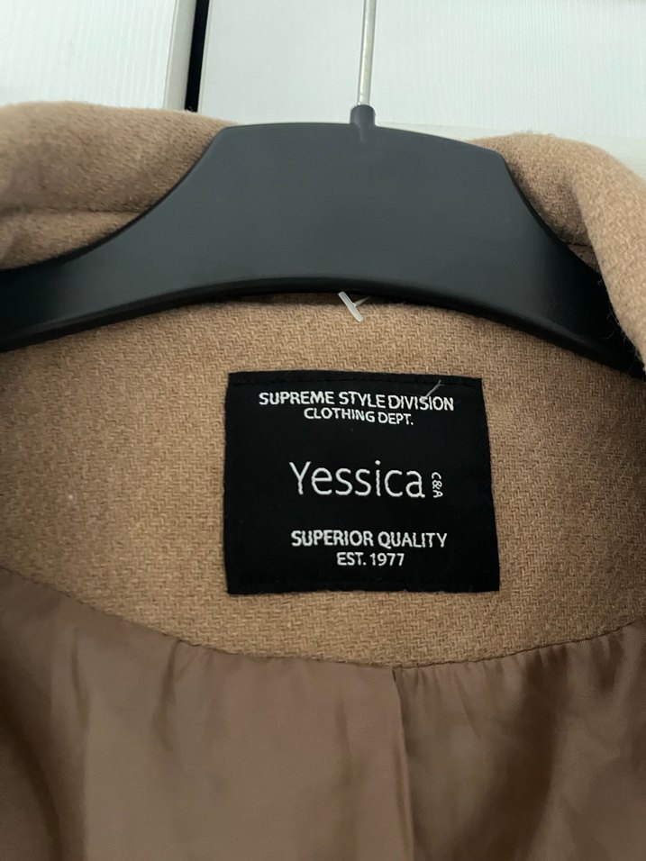 Bej Kadın Süet Midi Boy Düğmeli Kaban - Görsel 4