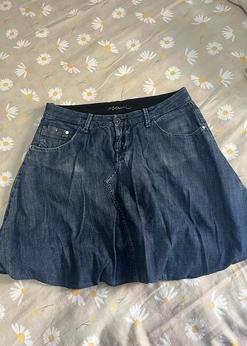 Gri Mavi Kadın Denim Etek - Görsel 2