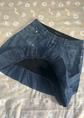 Gri Mavi Kadın Denim Etek - Görsel 3