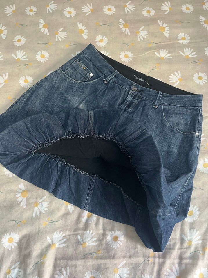 Gri Mavi Kadın Denim Etek - Görsel 3