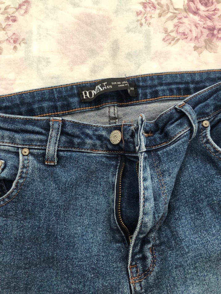 Yüksek bel kot pantolon - Görsel 2