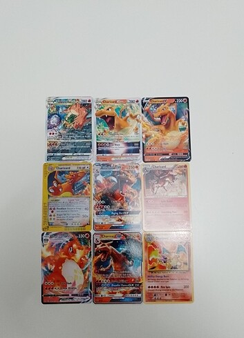 9 adet Charizard Pokemon Kartı 