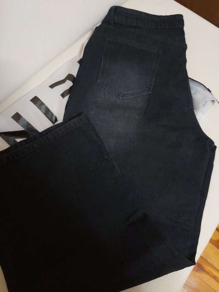 Siyah Kemerli Regular Fit Kadın Kot Pantolon - Görsel 2