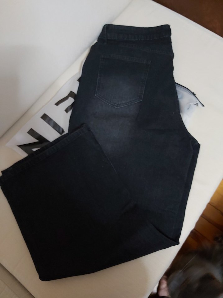 Siyah Kemerli Regular Fit Kadın Kot Pantolon - Görsel 4