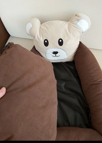 Kahverengi Ayı Figürlü Kedi Uyku Minderi - Görsel 3