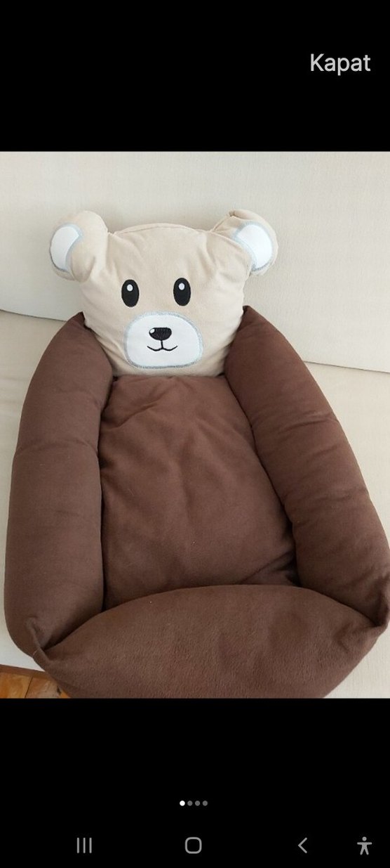 Kahverengi Ayı Figürlü Kedi Uyku Minderi - Görsel 4