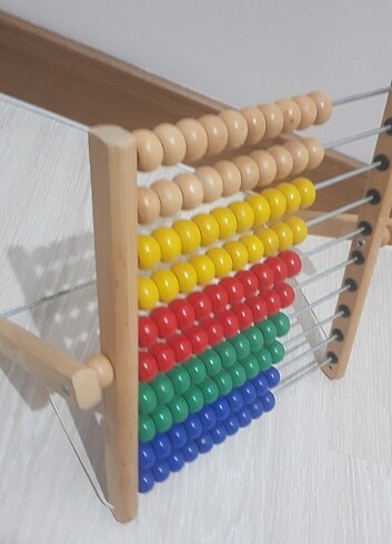  Beden Renk Ikea buyuk boy ahsap eğitici abakus sayi boncugu