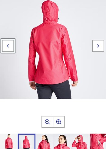 Pembe Kapüşonlu Fermuarlı Yağmurluk - Görsel 4