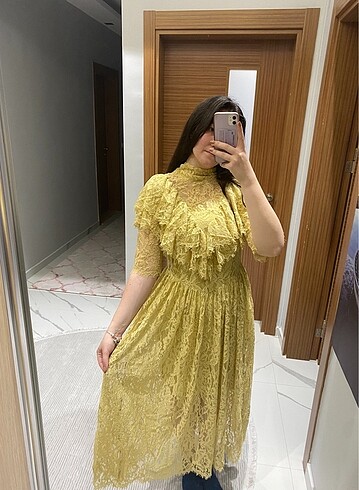 Astarlı dantel h&m elbise