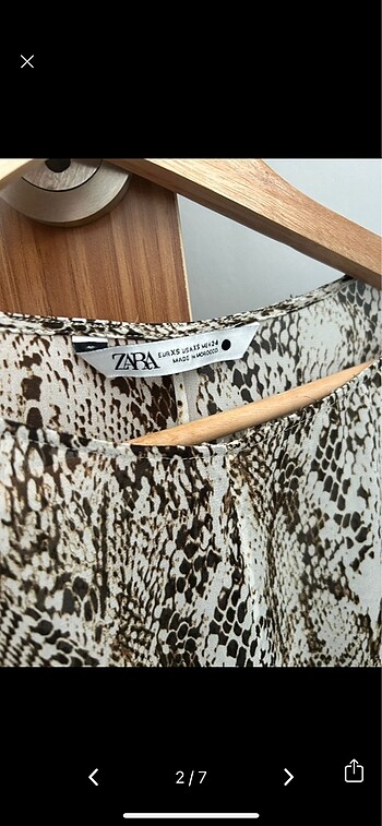 Zara Zara yılan desen ipli bluz