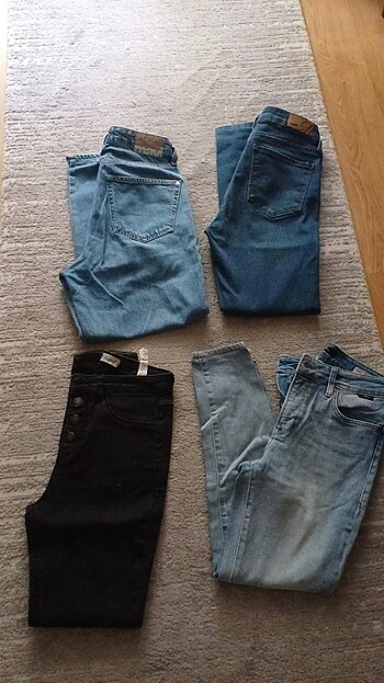 Mavi ve koton jean