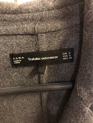 s Beden zara kaşe mont
