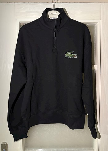 Lacoste Siyah Fermuarlı unisex  Sweatshirt - Görsel 2