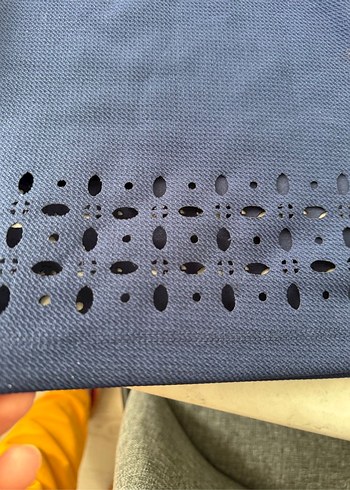 Lacivert lazer kesim  Midi Kalem Etek - Görsel 3