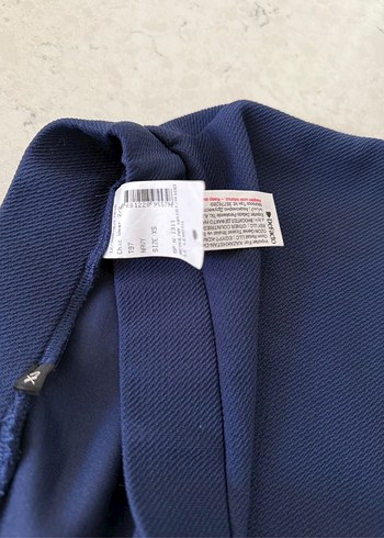 Lacivert lazer kesim  Midi Kalem Etek - Görsel 2