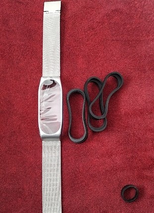 Orjinal Mijobs Marka Kordon Mi Band 3 Ve 4 Uyumlu Sıfır gümüş m