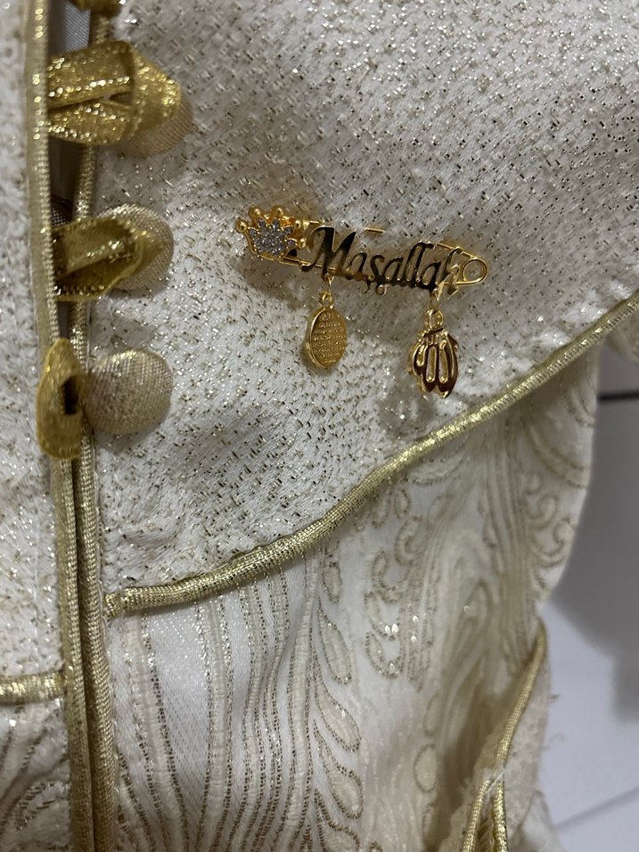 Altın Renkli maşallah çengel iğne - Görsel 2