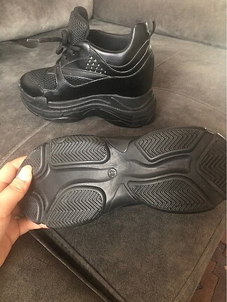 37 Beden siyah Renk Topuklu spor ayakkabı sneakers