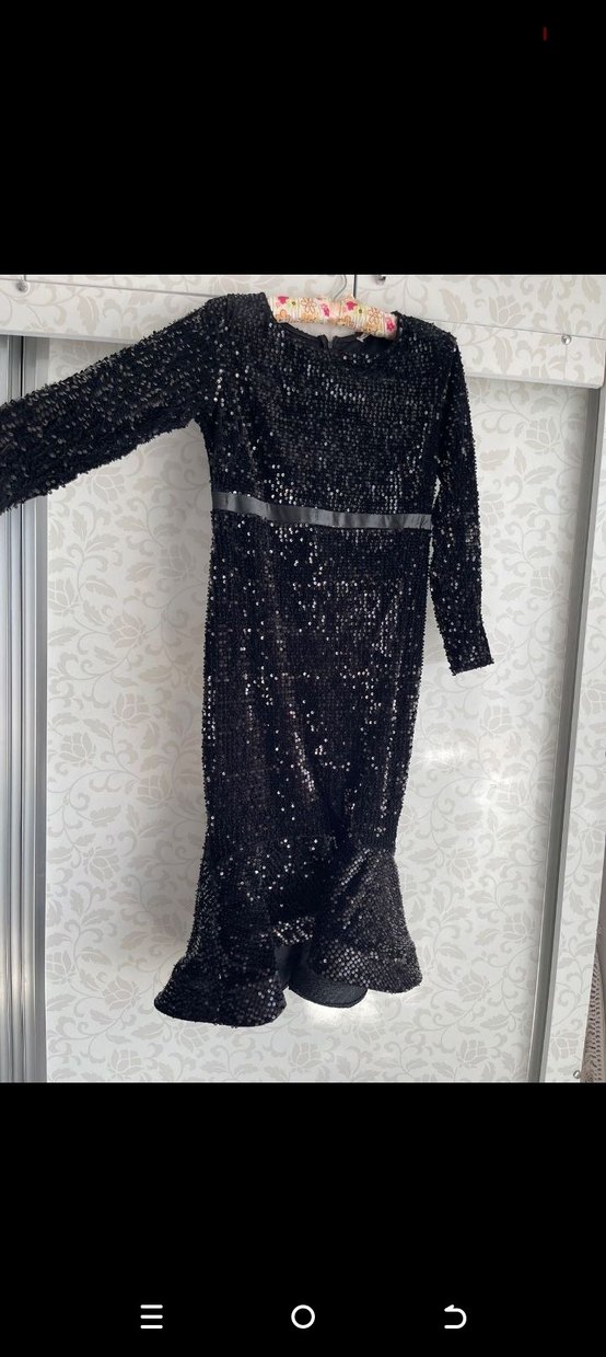 siyah pul payet abiye - Görsel 5