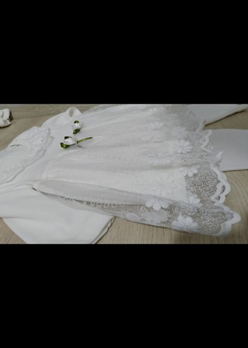 Kız Bebek beyaz mevlüt elbisesi - Görsel 3