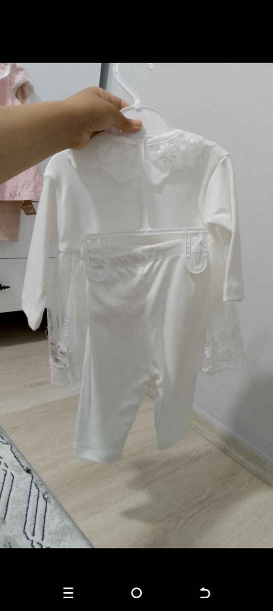 Kız Bebek beyaz mevlüt elbisesi - Görsel 5
