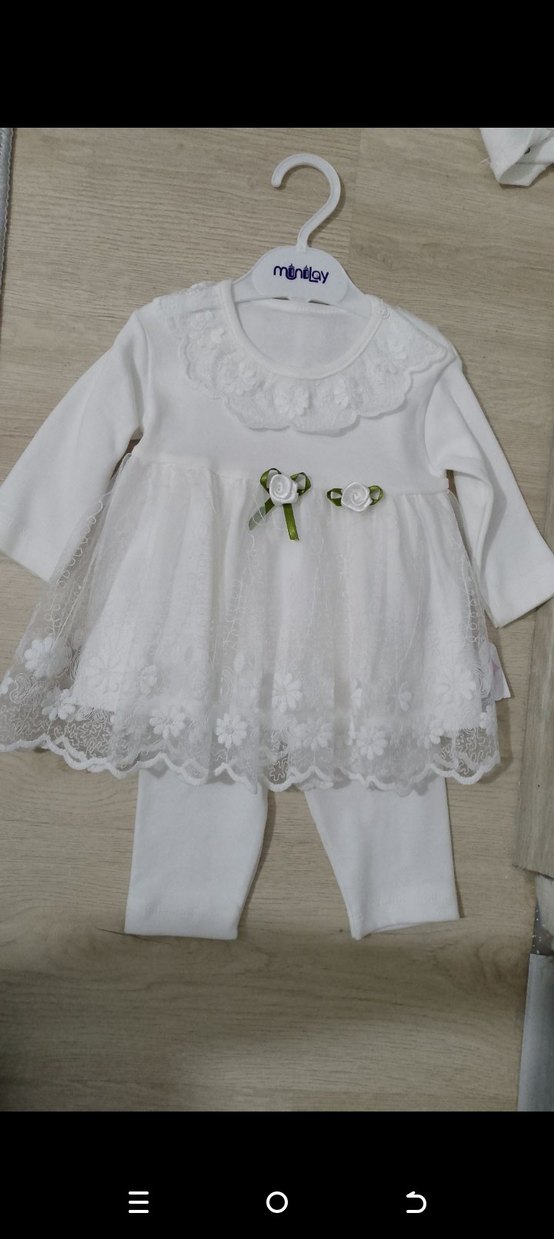 Kız Bebek beyaz mevlüt elbisesi - Görsel 2