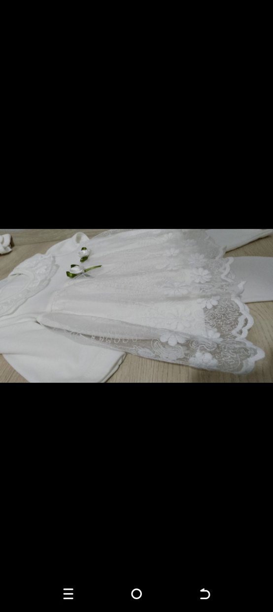 Kız Bebek beyaz mevlüt elbisesi - Görsel 3