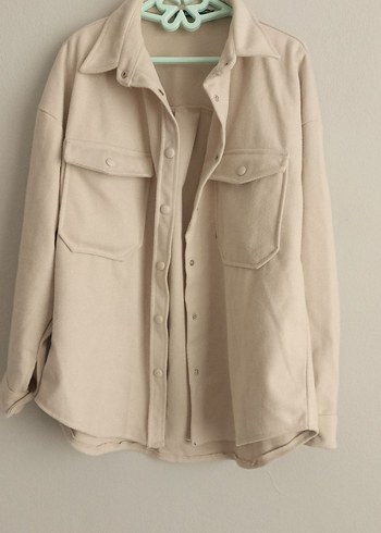 Bej Düğmeli Midi Kadın Ceket - Görsel 2