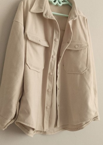 Bej Düğmeli Midi Kadın Ceket - Görsel 4