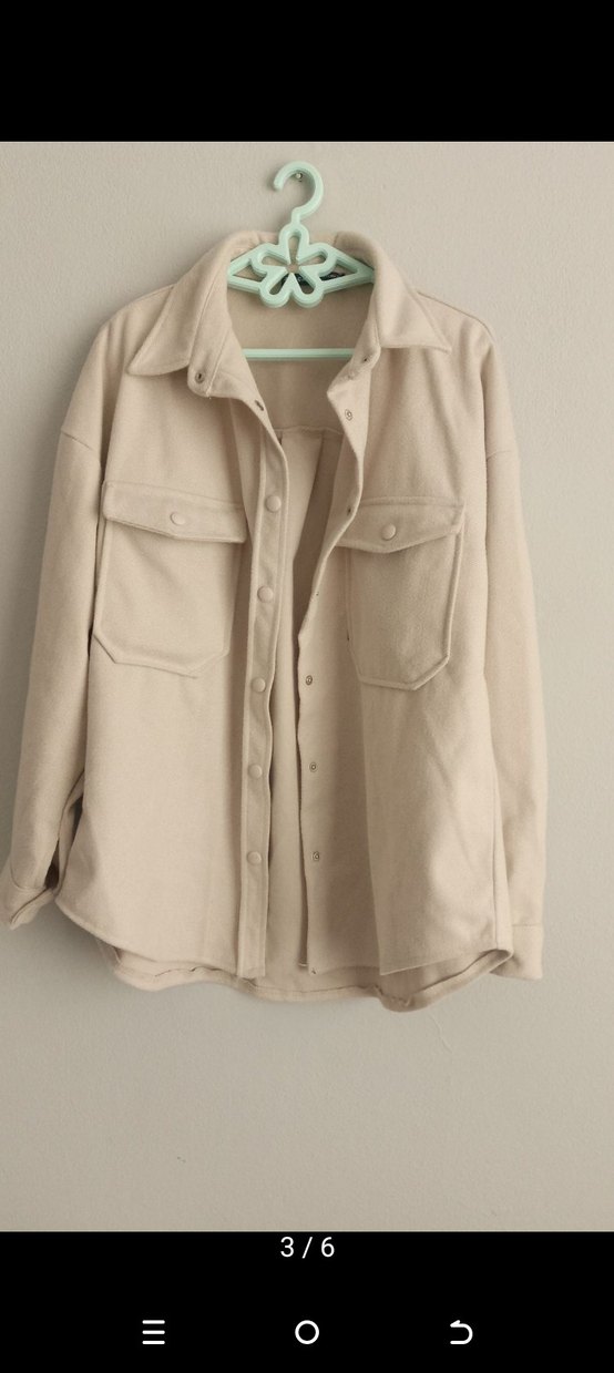 Bej Düğmeli Midi Kadın Ceket - Görsel 2