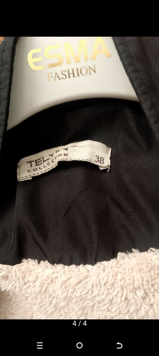 Kürklü Kapüşonlu Siyah Uzun Kadın Kaban - Görsel 4