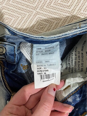 xs Beden Mini denim şort