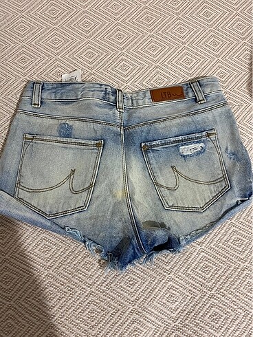 xs Beden mavi Renk Mini denim şort