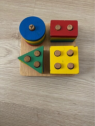 Geometrik ahşap eğitici yap boz oyun