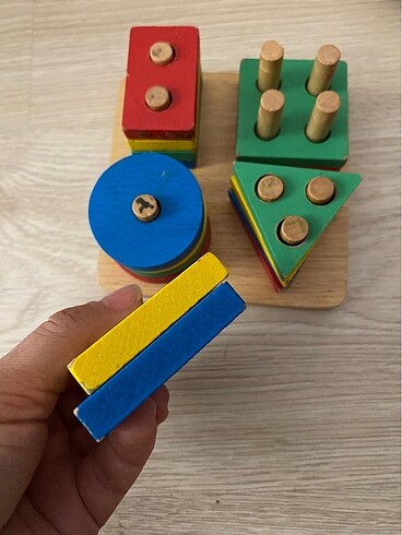  Beden Renk Geometrik ahşap eğitici yap boz oyun