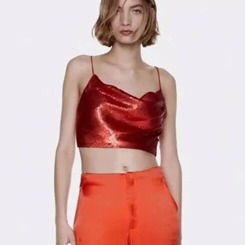 Zara Orj.Zara payetli bluz